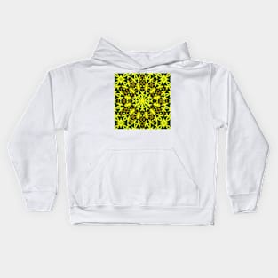 Psychedelic Mandala Yellow and Green Kids Hoodie